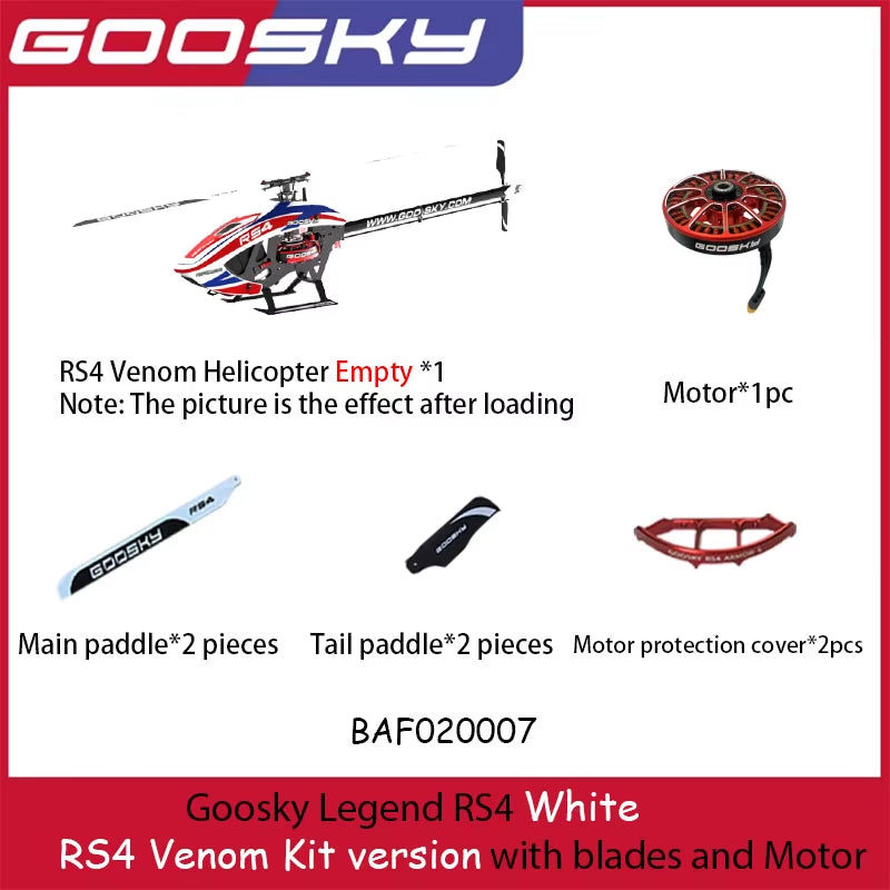 Rc Helicopter Remote Control Aircraft Airplane Men Children Toy Radio Flying Wireless Professional Goosky RS4 Venom Combo KIT