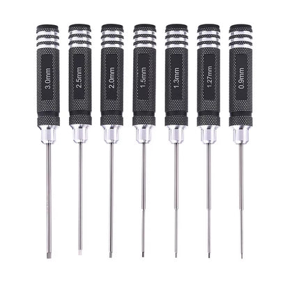 7Pcs Titanium Plating Mini Precision Hex Screwdriver Tool Set Allen Driver for RC Helicopter Drone Aircraft Model Repair Tools