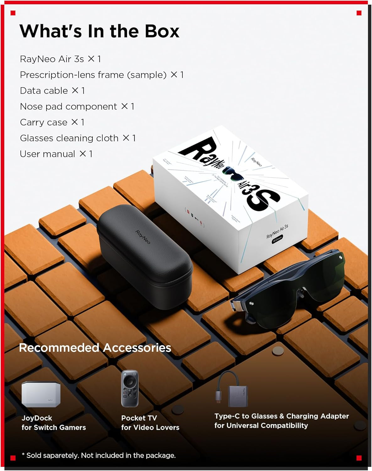 [2025 New]  Air 3S XR Glasses - AR Glasses 201" 120Hz FHD Hueview Eye-Care Video Display, Smart Gaming Glasses for Iphone 16,15/Android/Mac/Switch/Ps5/Steamdeck.