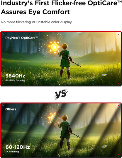 [2025 New]  Air 3S XR Glasses - AR Glasses 201" 120Hz FHD Hueview Eye-Care Video Display, Smart Gaming Glasses for Iphone 16,15/Android/Mac/Switch/Ps5/Steamdeck.