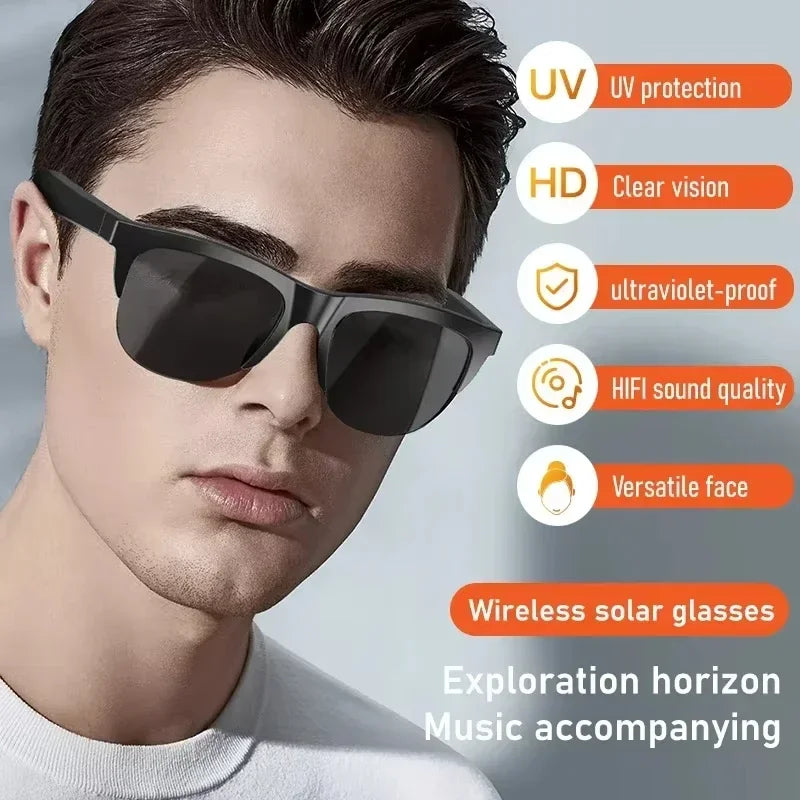 Good New Smart Sunglasses Glasses Bluetooth Call AI Intelligent Headphones HIFI Blue Light Waterproof Anti-Uv for Men Women Gift