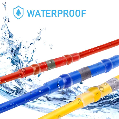 50-1000Pcs Solder Seal Wire Connectors Heat Shrink Solder Butt Insulated Connectors Solder Connector Kit Automotive Marine