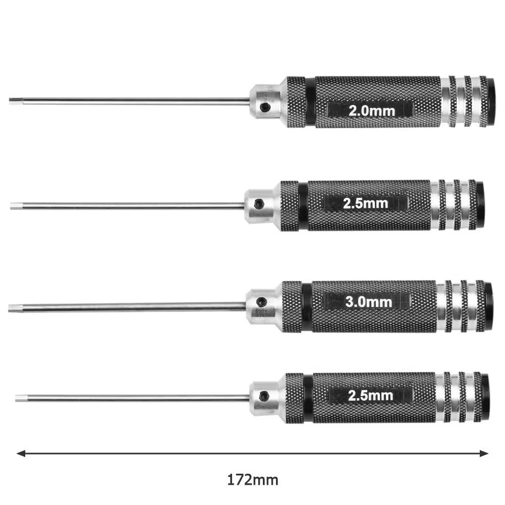 7Pcs Titanium Plating Mini Precision Hex Screwdriver Tool Set Allen Driver for RC Helicopter Drone Aircraft Model Repair Tools