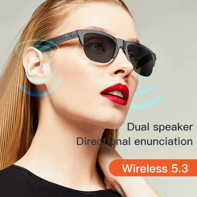 Good New Smart Sunglasses Glasses Bluetooth Call AI Intelligent Headphones HIFI Blue Light Waterproof Anti-Uv for Men Women Gift