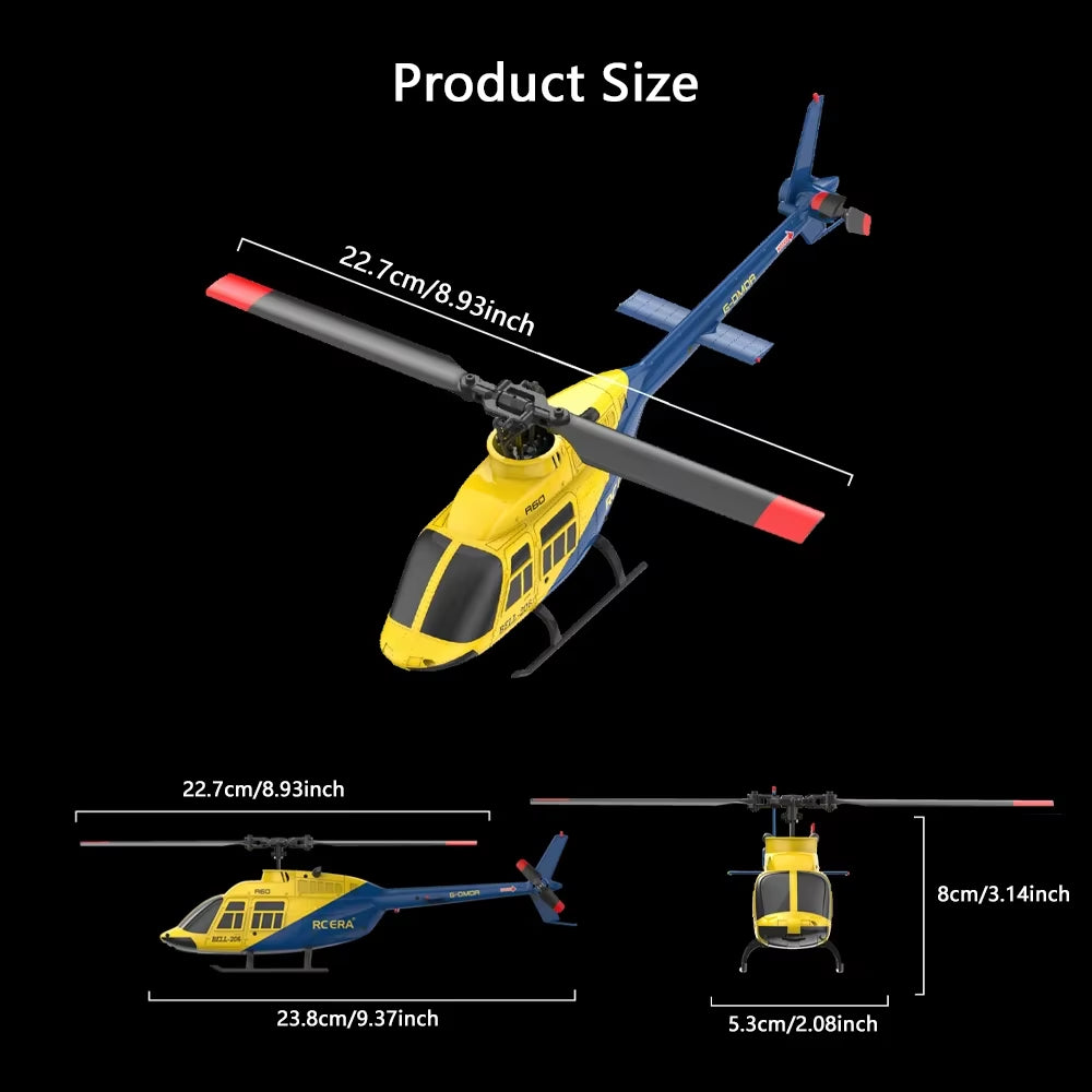 A60 4CH RC Helicopter 1/42 RC EAR RTF 2.4G Remote Control Helicopter Optical Flow Localization Altitude Hold Aircraft Model