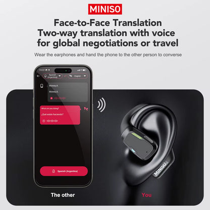 Translator Earphone  M98 AI Wireless Headphones Office Chat Headset ASMR Headset DIY APP AI Wireless Headphones with Mi