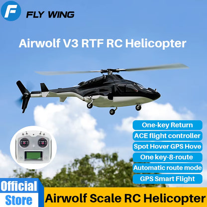 Airwolf V3 Scale Helicopter H2 ACE Flight Control 450 Class Gps Airwolf 6CH Fw450 Airwolf Rc Helicopter One Click Return