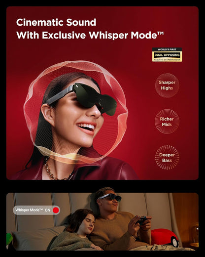 [2025 New]  Air 3S XR Glasses - AR Glasses 201" 120Hz FHD Hueview Eye-Care Video Display, Smart Gaming Glasses for Iphone 16,15/Android/Mac/Switch/Ps5/Steamdeck.