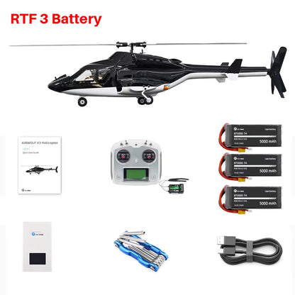 Airwolf V3 Scale Helicopter H2 ACE Flight Control 450 Class Gps Airwolf 6CH Fw450 Airwolf Rc Helicopter One Click Return