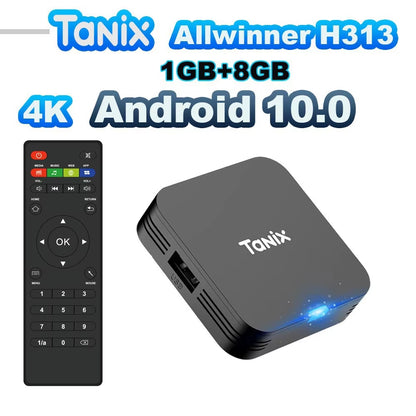 TX1 Android 10 TV Box 2.4G WIFI 4K HDR 3D 8GB 16GB Allwinner H313 Quad Core Global Media Player DC 5V/2A