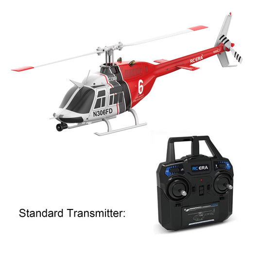 C138 BELL 206 Jet Ranger 6-Axis Gyro Stabilized Altitude Hold 4Ch RC Helicopter Aircraft Hobby for Adults -RTF