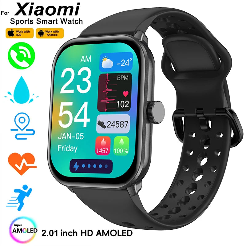 For Xiaomi Watch 5 Global Version Men Women HD AMOLED Screen Heart Rate Bluetooth Call GPS Track Waterproof Sports Smart Watch