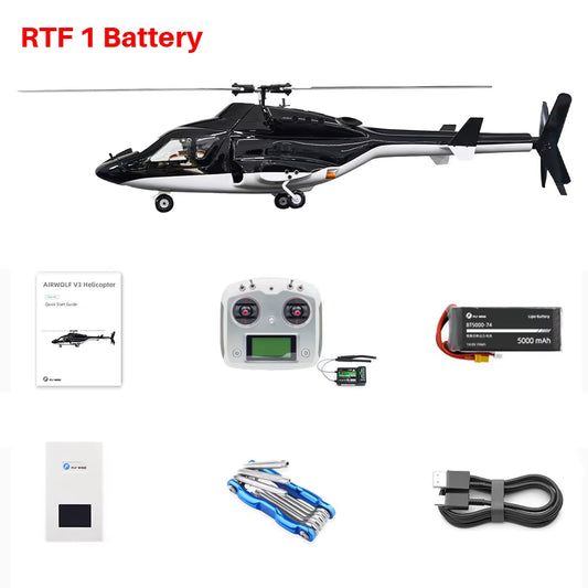 Airwolf V3 Scale Helicopter H2 ACE Flight Control 450 Class Gps Airwolf 6CH Fw450 Airwolf Rc Helicopter One Click Return