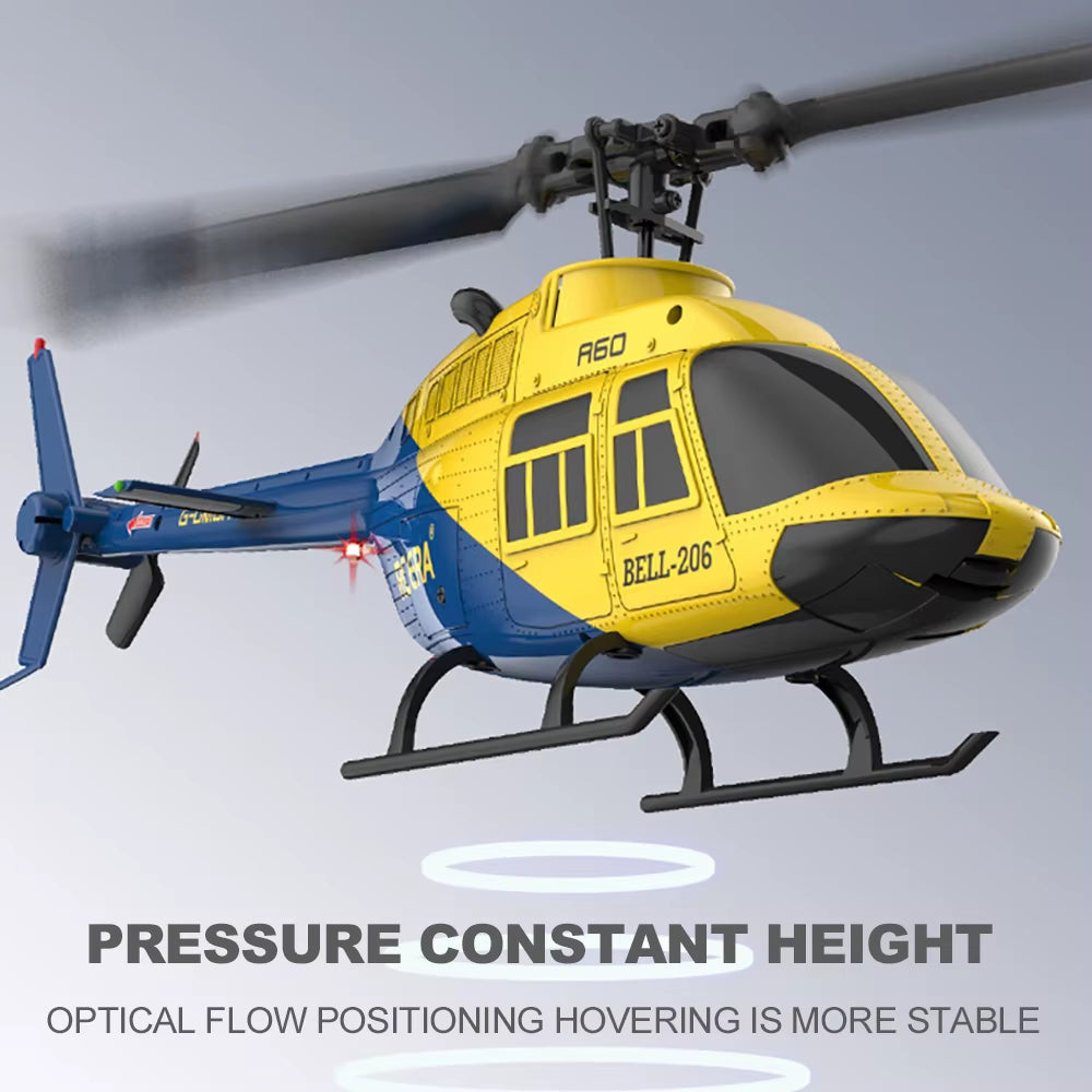 A60 4CH RC Helicopter 1/42 RC EAR RTF 2.4G Remote Control Helicopter Optical Flow Localization Altitude Hold Aircraft Model