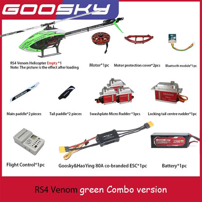 Rc Helicopter Remote Control Aircraft Airplane Men Children Toy Radio Flying Wireless Professional Goosky RS4 Venom Combo KIT