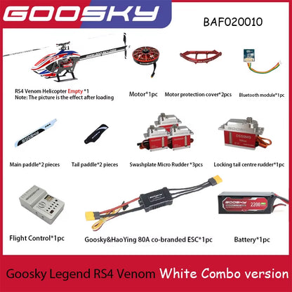 Rc Helicopter Remote Control Aircraft Airplane Men Children Toy Radio Flying Wireless Professional Goosky RS4 Venom Combo KIT